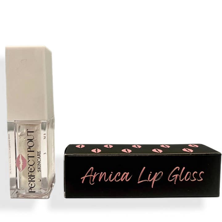 Perfect Pout Skincare - Wholesale Lip Gloss - Private Label Arnica Lip Gloss + Box