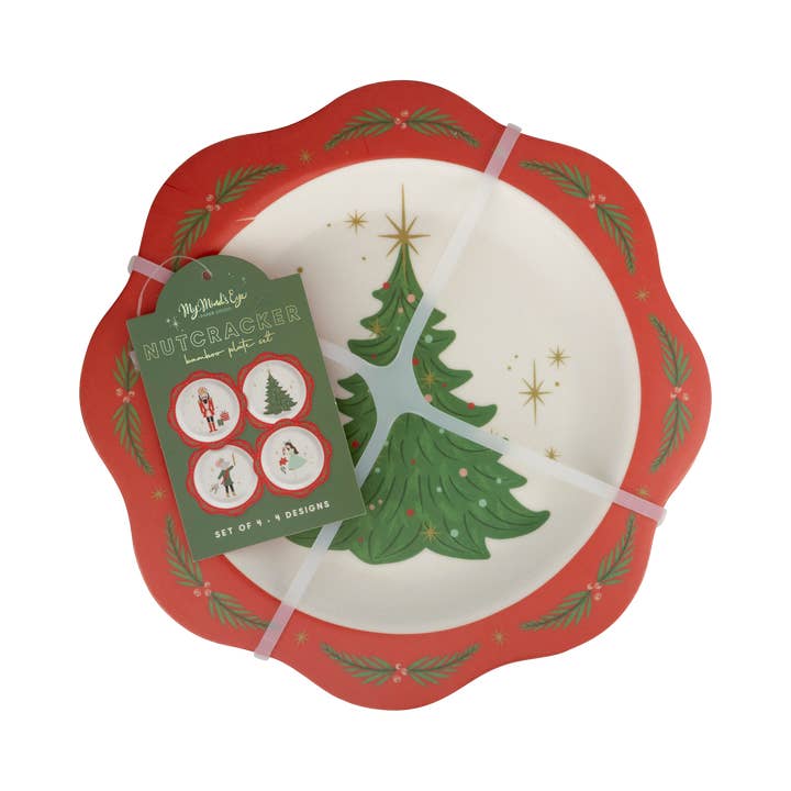 My Mind’s Eye - Wholesale Dinner Plate - NUT1143 - Nutcracker Bamboo 9" Plate Set1