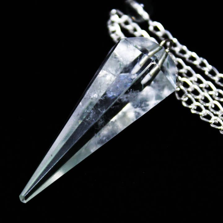 Clear Quartz Faceted Cone Pendulum for wholesale by The Psychic Tree