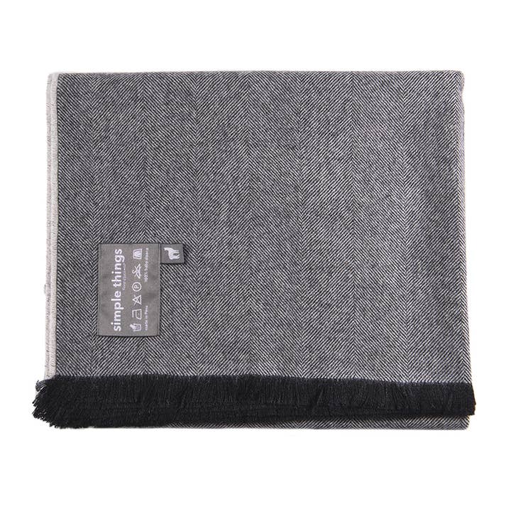 Herringbone Grey - Eyelash Fringe for wholesale by Simple Things Ltd.