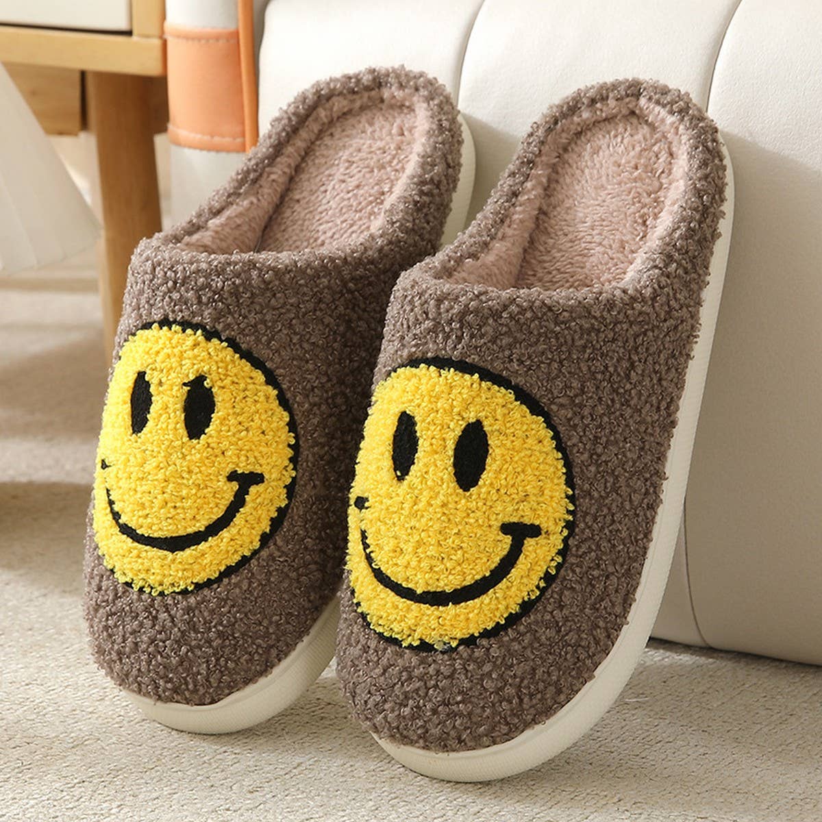 ACCITY - Wholesale Slippers - Women's - Cute Cartoon Smiling Face Fabric Slippers_CWSHS025413