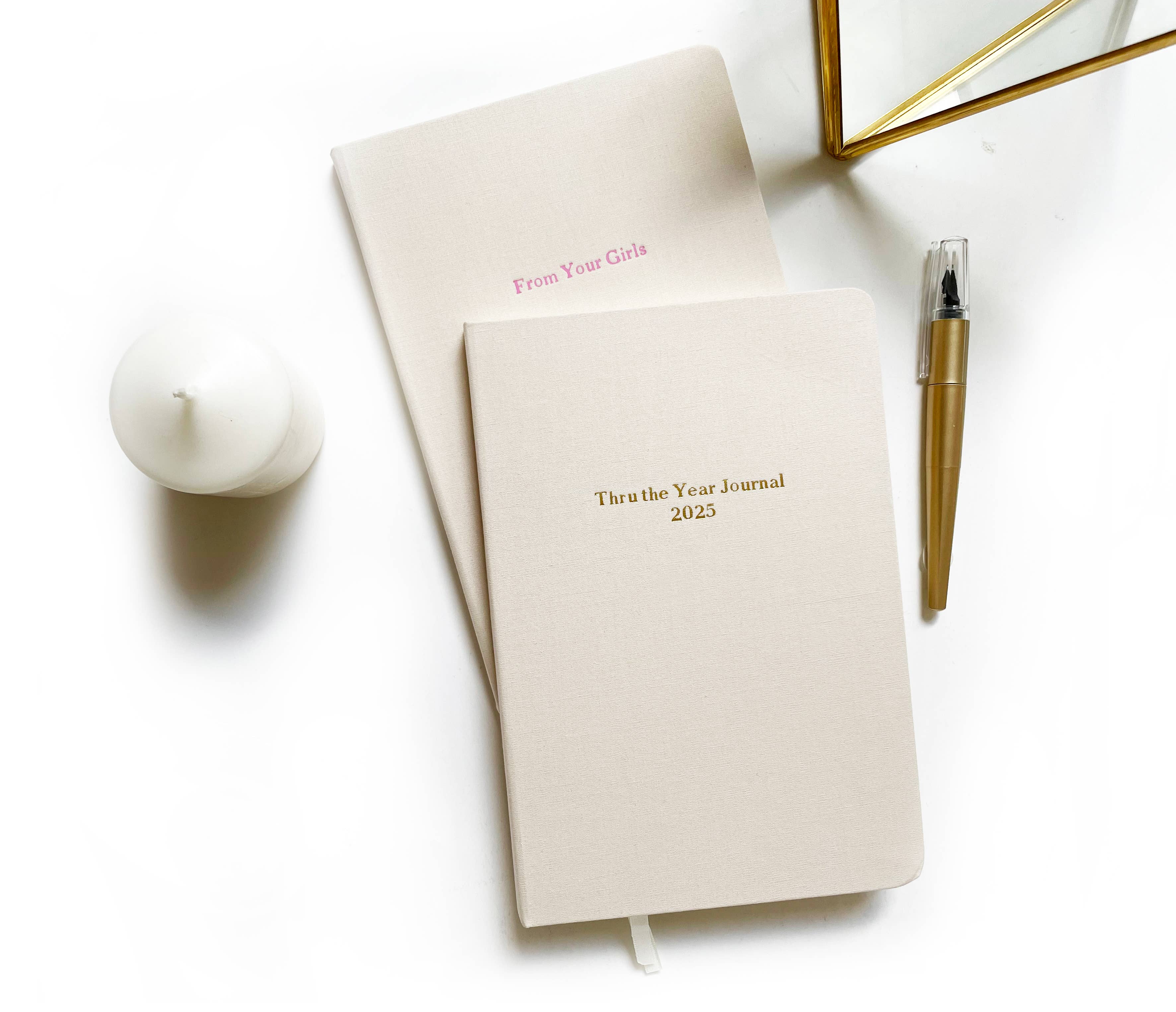 Studio Portmanteau - Wholesale Notebook - Custom Text Foil Embossed Linen Notebook | Neutral Tones8