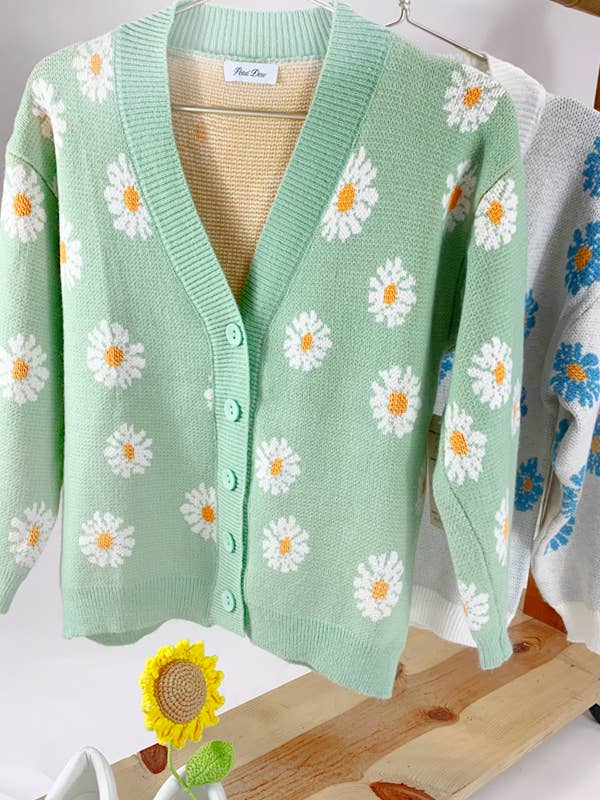 Flower Print botão Flower Print casaco P90184 por atacado de Petal Dew