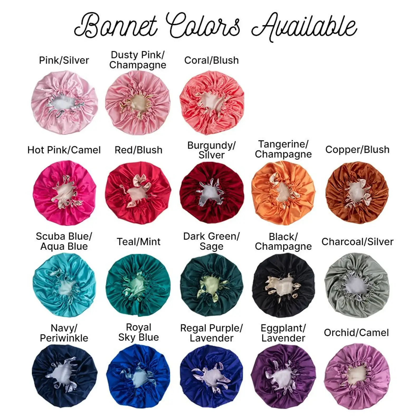 GiftsbyPR - Vente Serviette pour les cheveux en soie/microfibre - Bonnet en satin soyeux pour adultes, bonnet en satin réversible pour dormir0