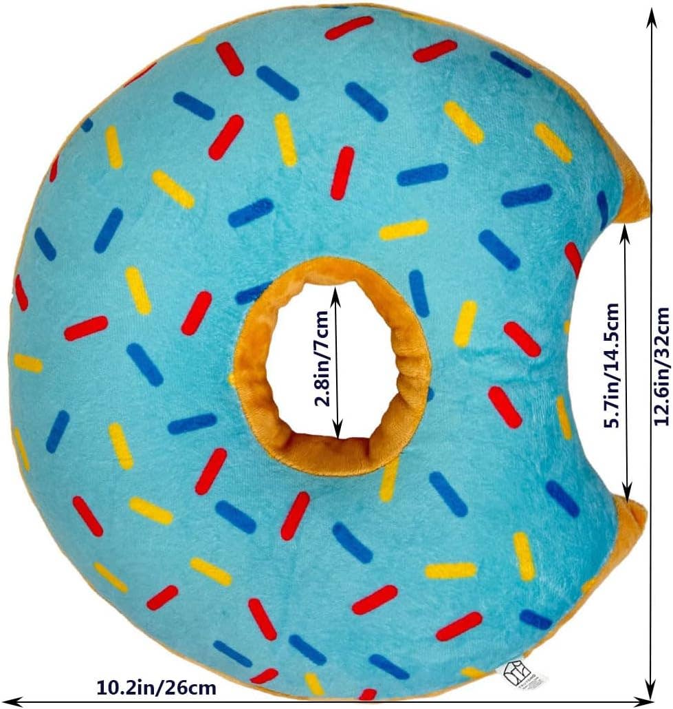 TRUYOND - Wholesale Throw/Decorative Pillow - Donut Pillow for Ear Piercings, Side Sleeping - Blue2