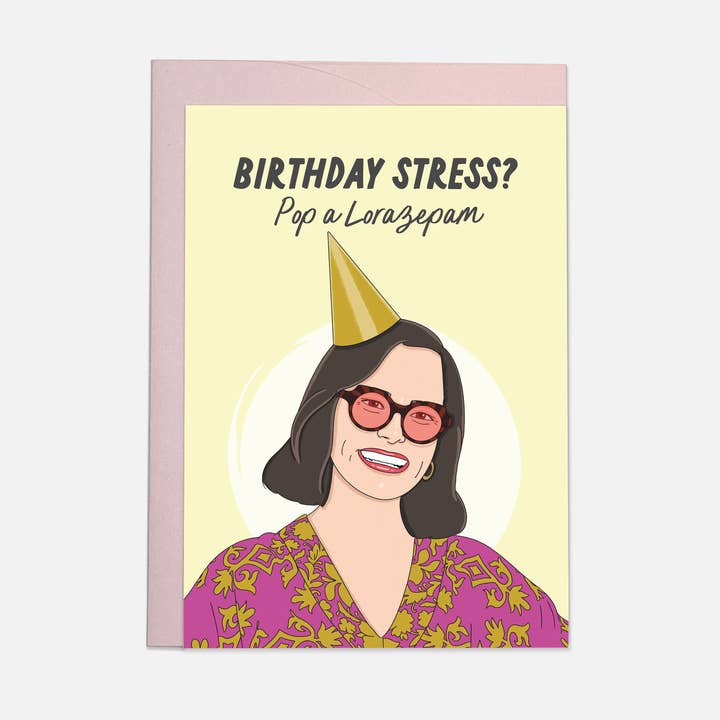 Kaart Blanche - Wholesale Birthday Card - Birthday stress - White Lotus trending greeting card0