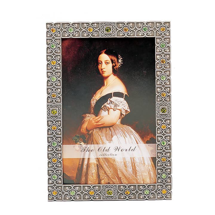 Cadre de bijou, ambre/vert, 4 « x6" pour la vente par Elegance