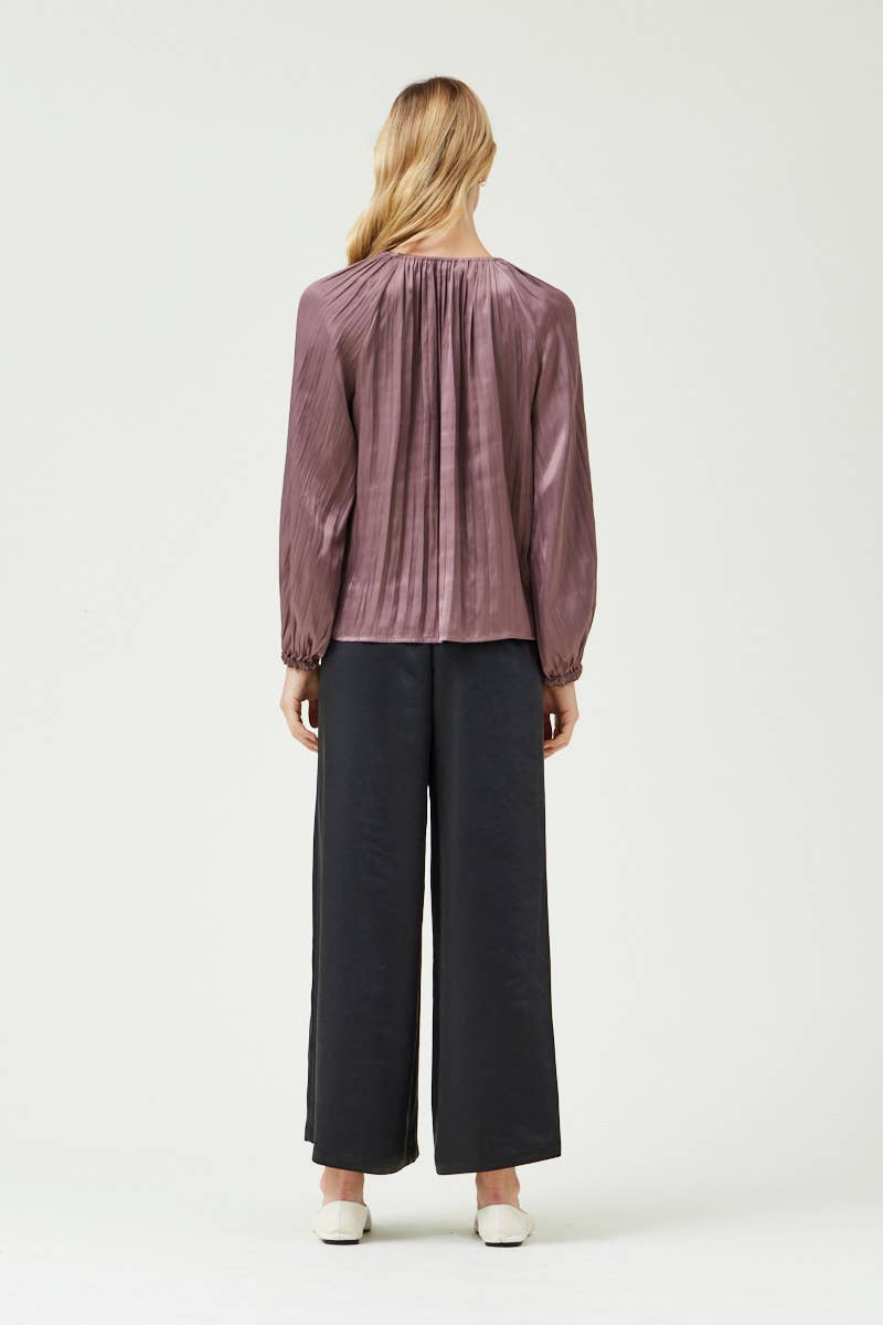 Grade & Gather – Großhandel Bluse – Damen – 41815NS - TOP AUS PLISSIERTEM SATIN7