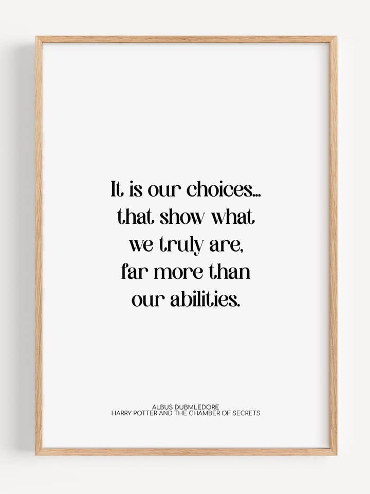 Det är våra val Harry Potter-citat utskrift för wholesale av Peardrop Prints