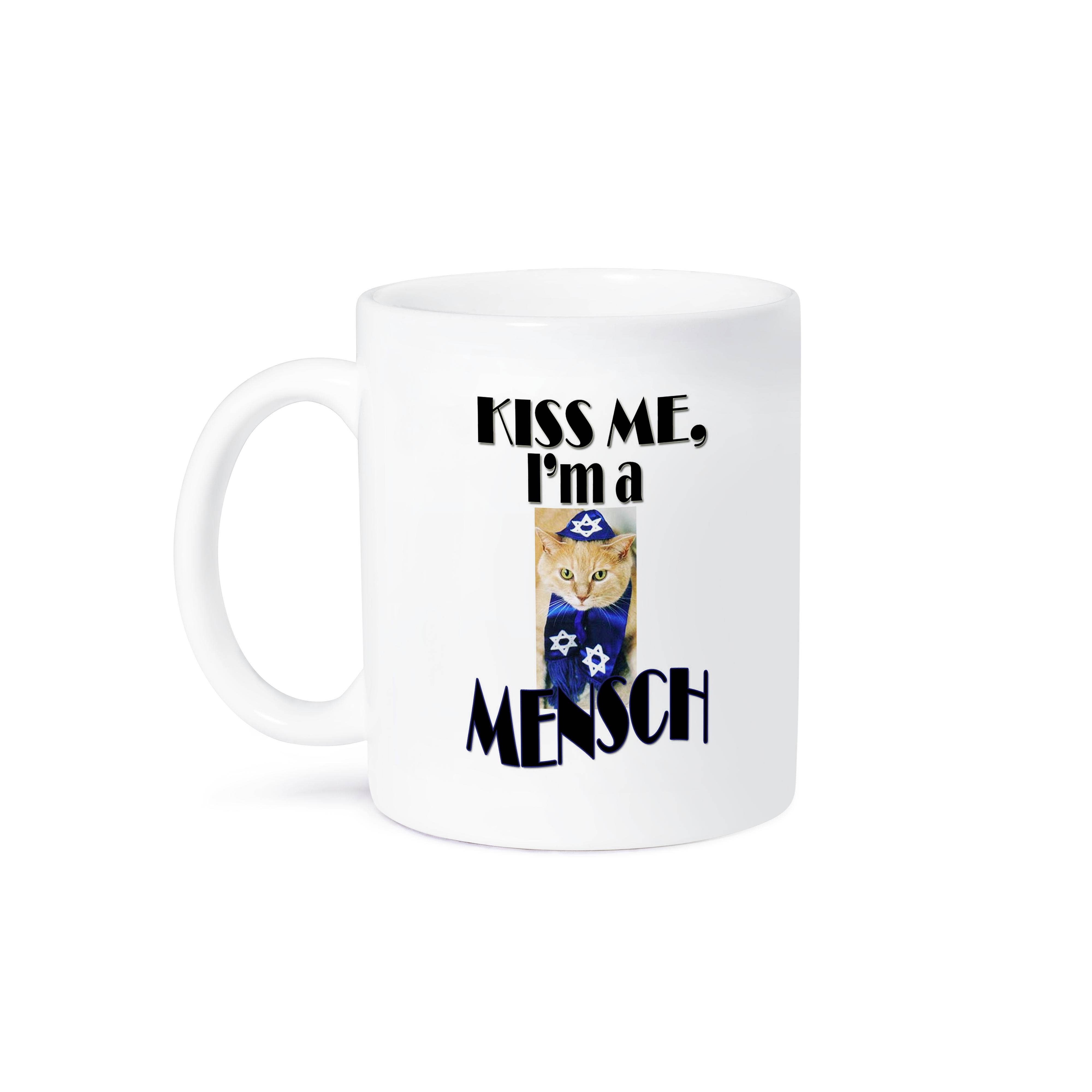 3dRose - Wholesale Coffee Mug - 3dRose, Kiss me, Im a mensch. Cat., Mug8