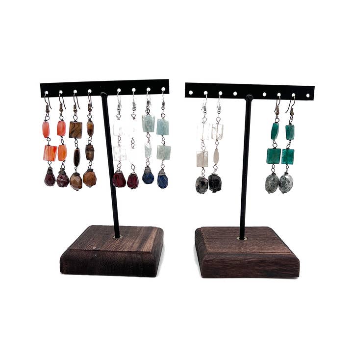 Banjara Cascading Stones Earrings Prepack and Displays for wholesale by Anju Jewelry