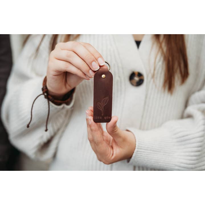 Lucas Ruth - Wholesale Keychain - Unisex - Floral Encouraging Leather Keyrings2