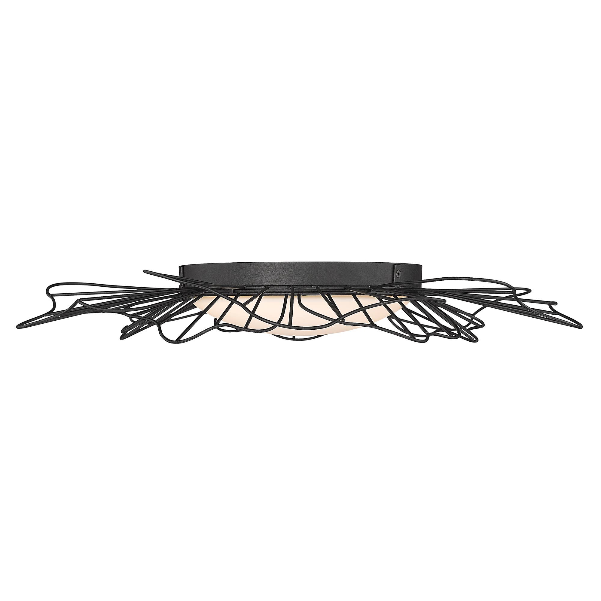Golden Lighting - Wholesale Chandelier/Hanging Light - Yasmin NB Flush Mount - 24" in Natural Black with Opal Glass2