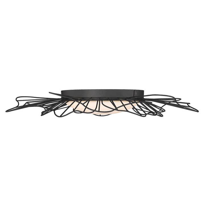 Golden Lighting - Wholesale Chandelier/Hanging Light - Yasmin NB Flush Mount - 24" in Natural Black with Opal Glass2