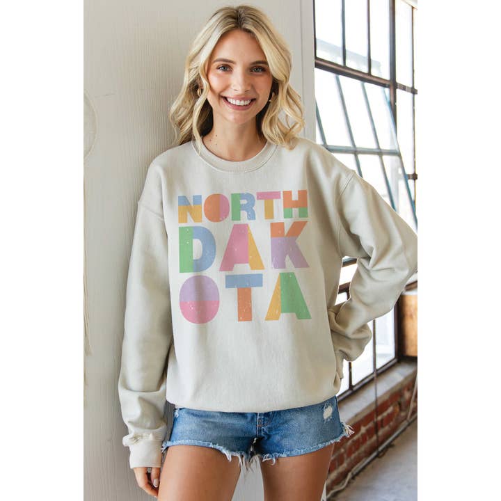 MULTI NORTH DAKOTA Grafik-Sweatshirt für den Großhandel von BLUME & CO.