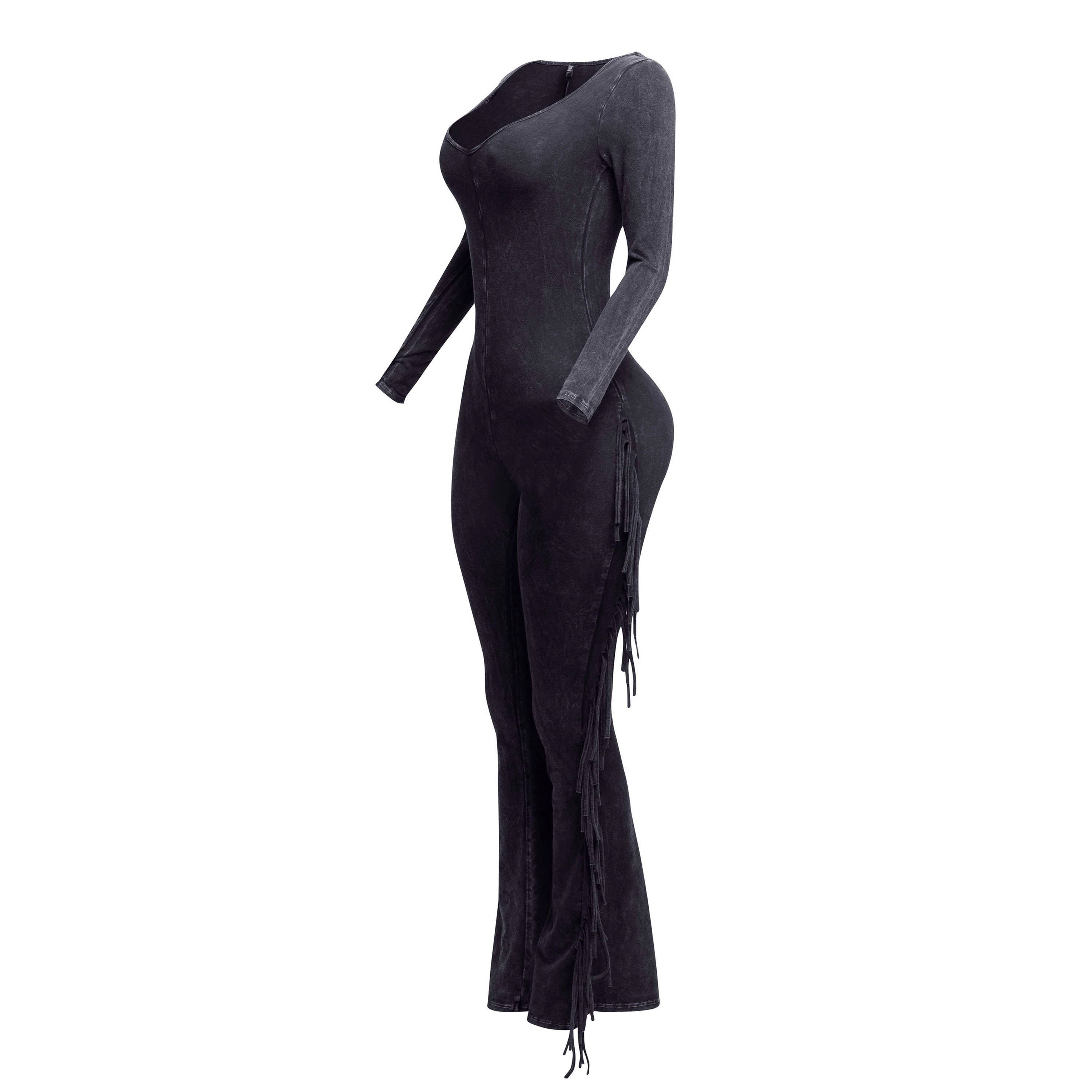 DORCAS - Wholesale Jumpsuit - Women's - Mineral washed fringed jumpsuit10