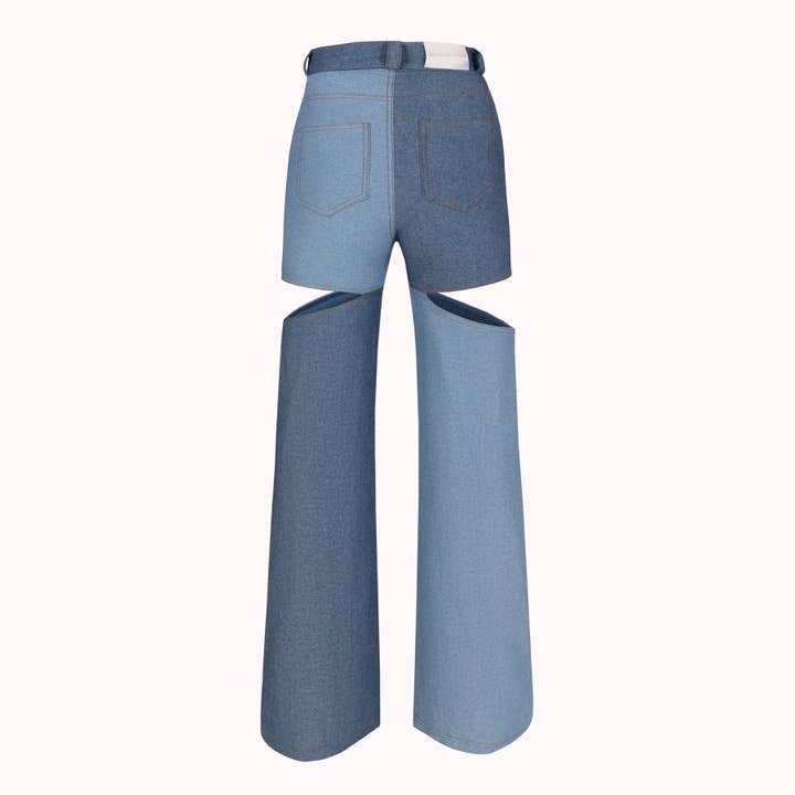 BASTIANVIANA – calças de ganga - Mulher por atacado – Jeans Bicolor3