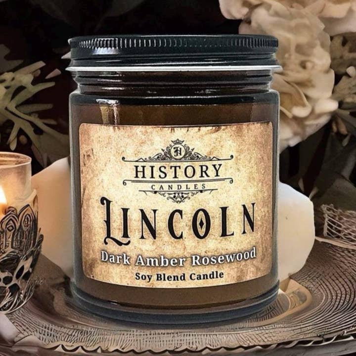 ABRAHAM LINCOLN Candle | Gift Shop Memorabilia for wholesale by History Candles