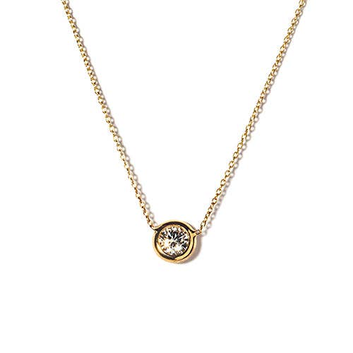 Collana con pendente in zircone grande in oro 14k per la vendita all'ingrosso da parte di Cocky Jewellery