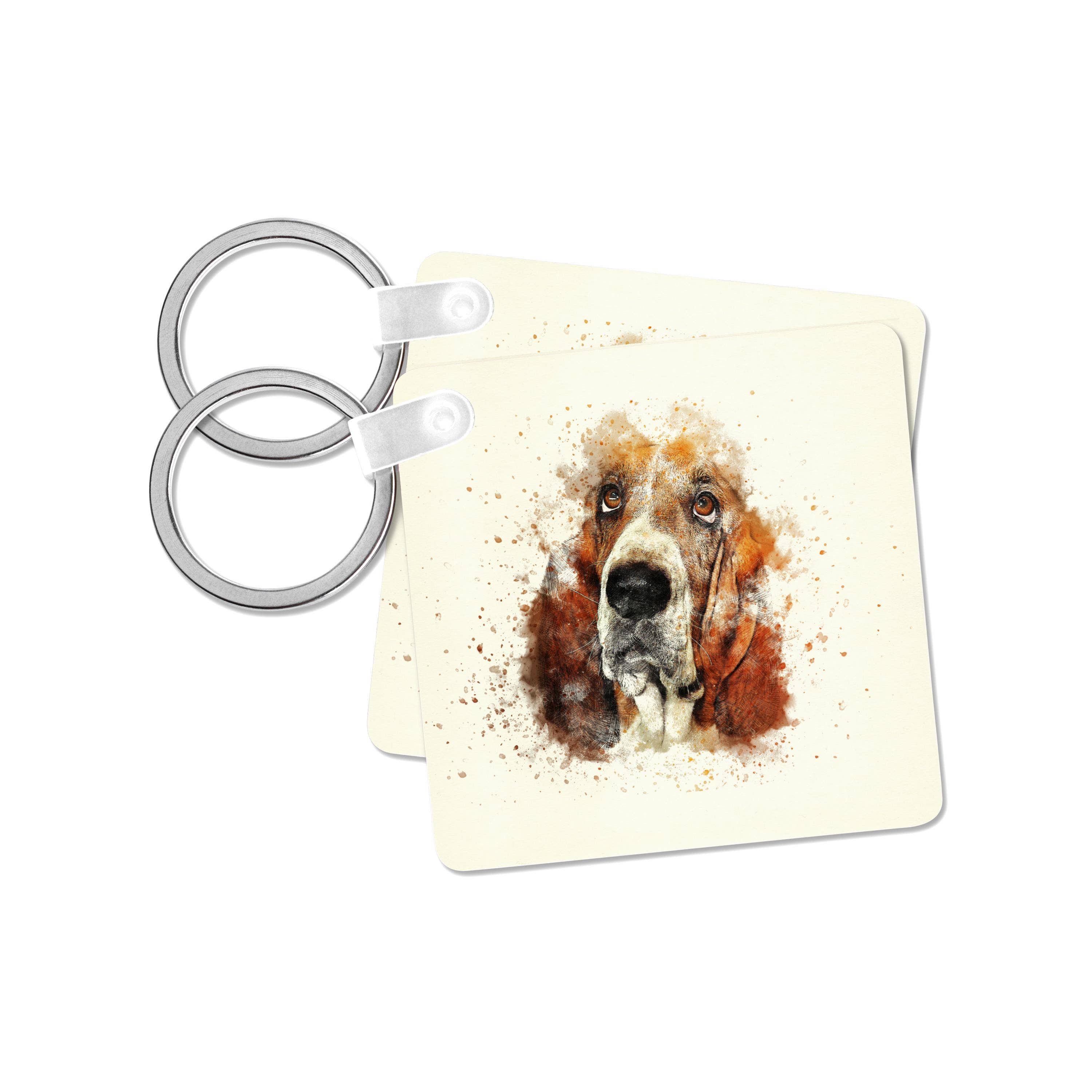 3dRose - Wholesale Keychain - Unisex - 3dRose, Cute Animal Dog Watercolor Illustration-Beagle, Key Chain7