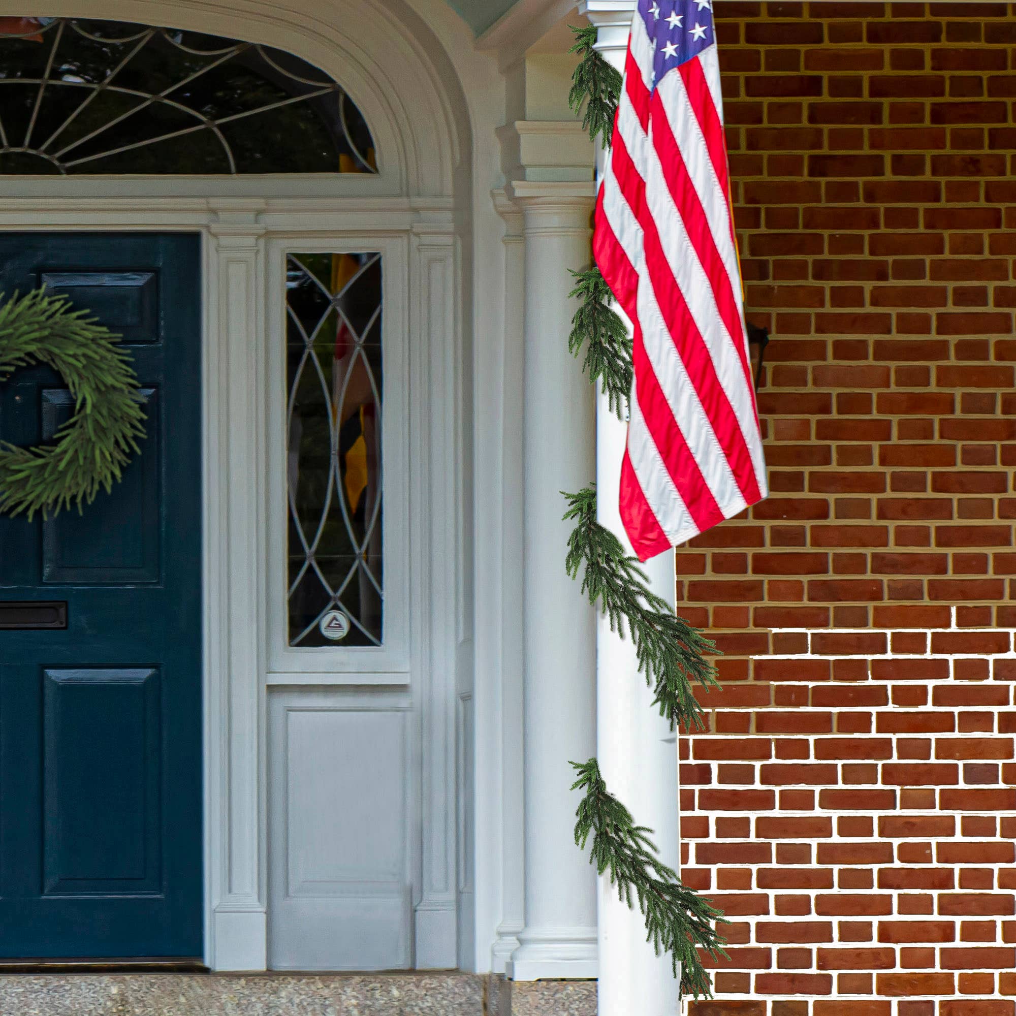 Larksilk - Venta al por mayor Banderines/guirnaldas - Guirnalda navideña Real Touch Norfolk de 6 pies, decoración realista4