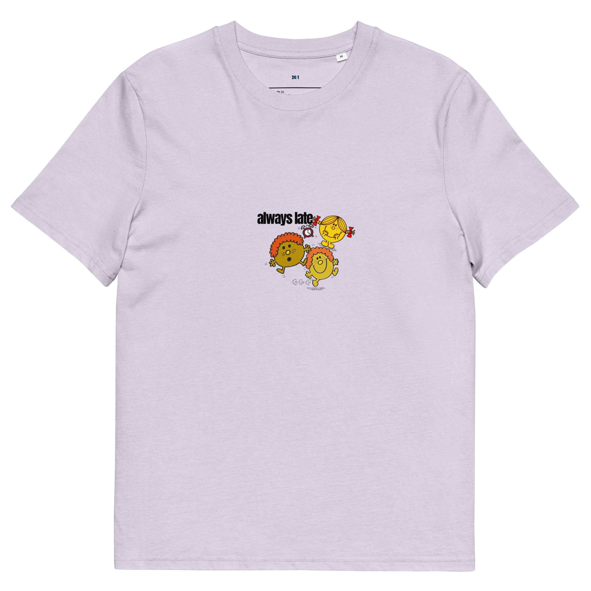 24/1 - Wholesale Screen Printed T-Shirt - Unisex - ALWAYS LATE 241 T-SHIRT V22