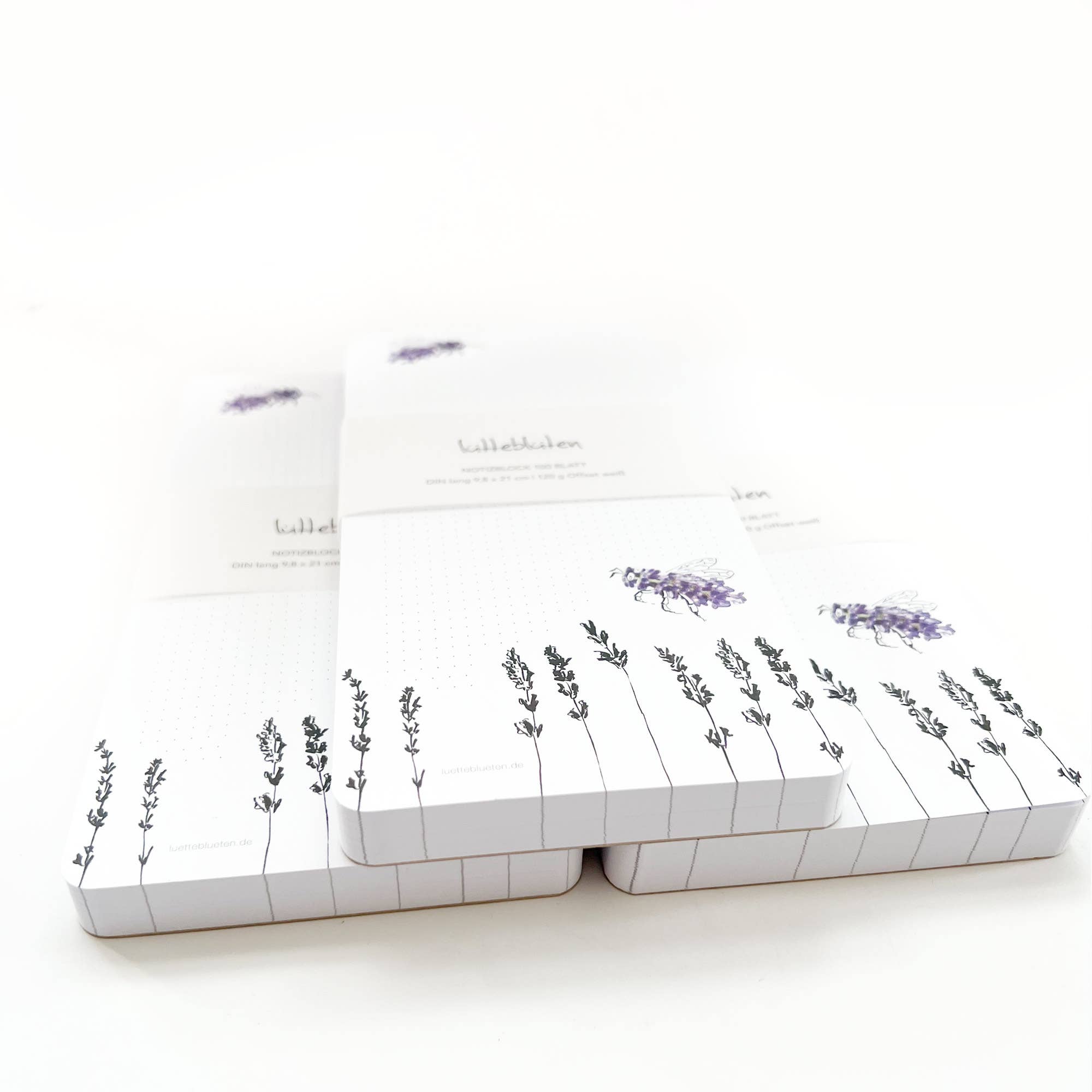 Lütteblüten - Vendita all'ingrosso Bloc notes - Blocco note con ape e lavanda2