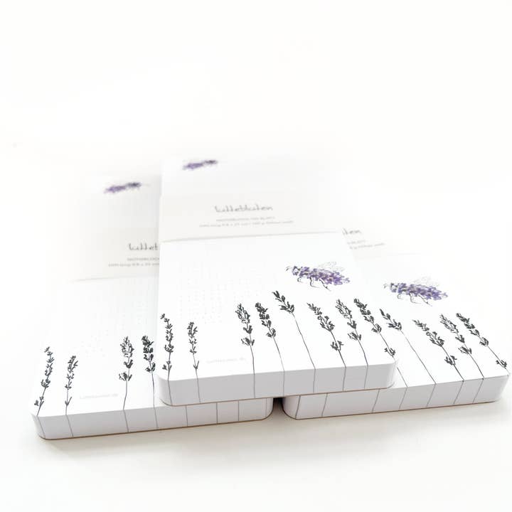 Lütteblüten - Vendita all'ingrosso Bloc notes - Blocco note con ape e lavanda2
