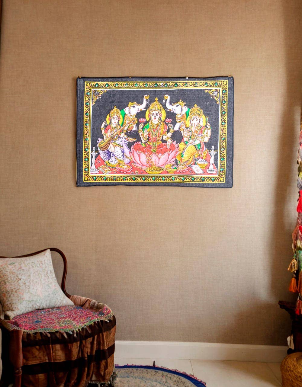 Kimago's Home - Wholesale Tapestry/Textile - Authentic Hindu Art - Tapestry of Indian Gods0