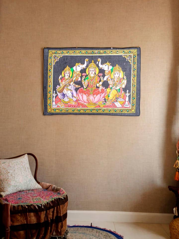 Authentic Hindu Art - Tapestry of Indian Gods for wholesale by Kimago's Home