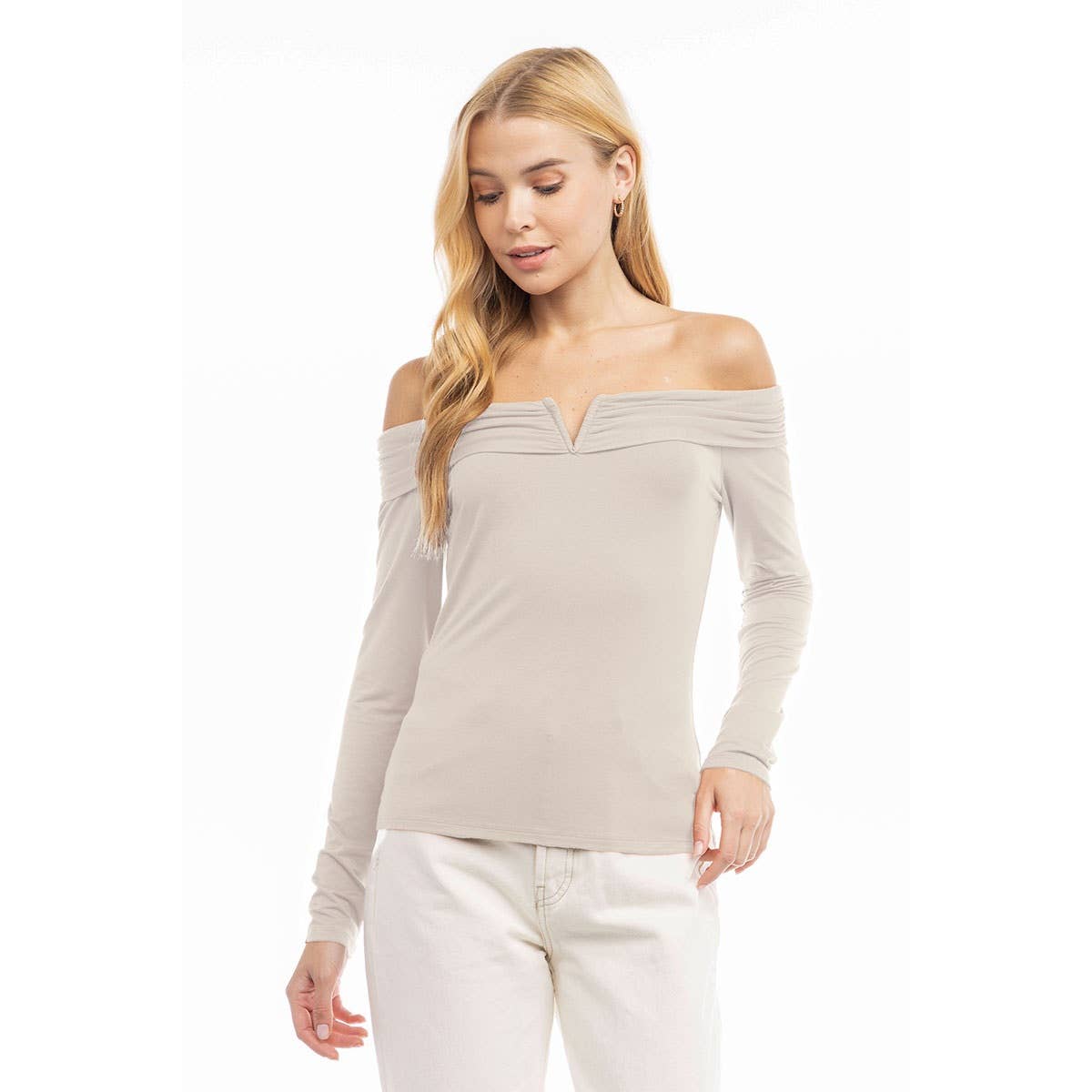 Naked Zebra - Wholesale Blouse - Dames - Blouse met open schouders en knoopsluiting11