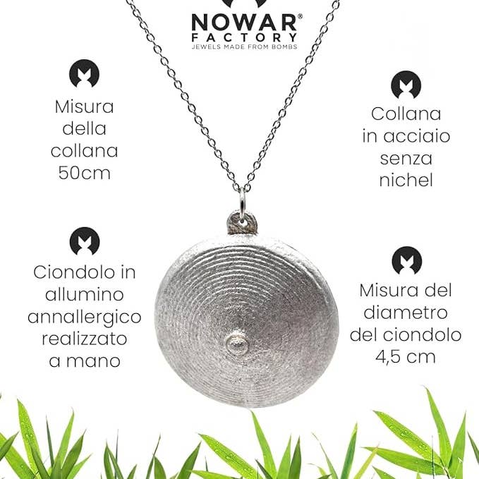 Gong necklace for wholesale by No War Factory s.r.l.