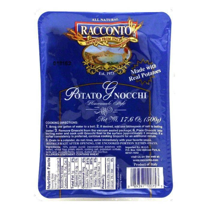 KeHE Distributors, LLC - Wholesale Chips - Racconto Potato Gnocchi, 17.6 OZ0
