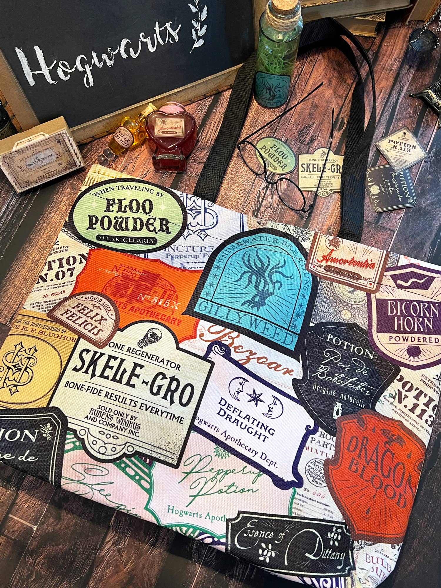 Conquest Journals - Vente Tote bag – femme - Sac fourre-tout étiquettes de potions Harry Potter4