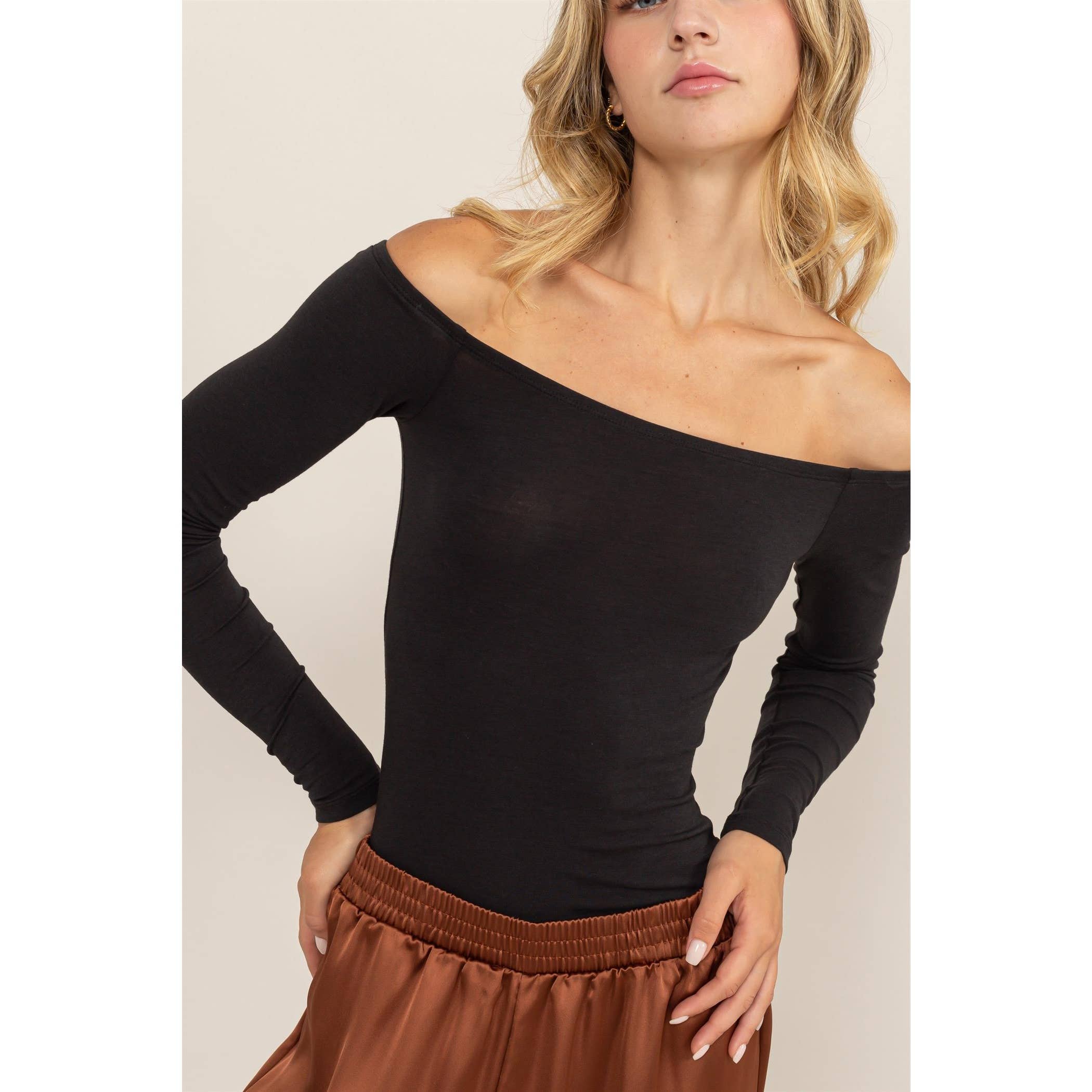 HYFVE - Wholesale Bodysuit - Women's - Off Shoulder Long Sleeve Bodysuit12