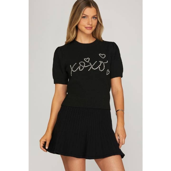 JERSEY DE MUJER CON APLICACIONES DE PEDRERÍA para venta al por mayor de Upmost