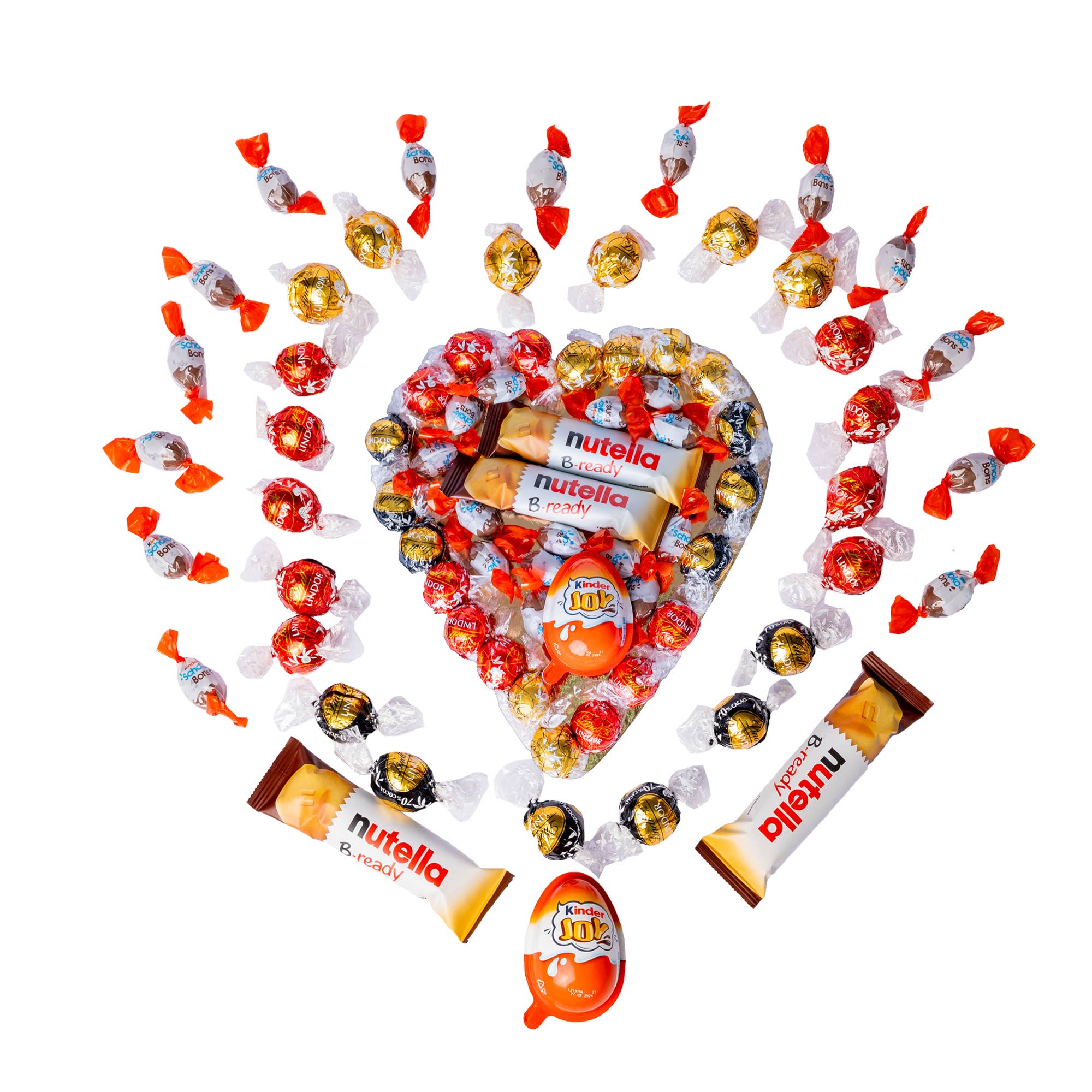 IAMI - Vente Boîtes de chocolats - Cœur Chocolaté avec Chocolats Lindt, Kinder Joy et Nutella2