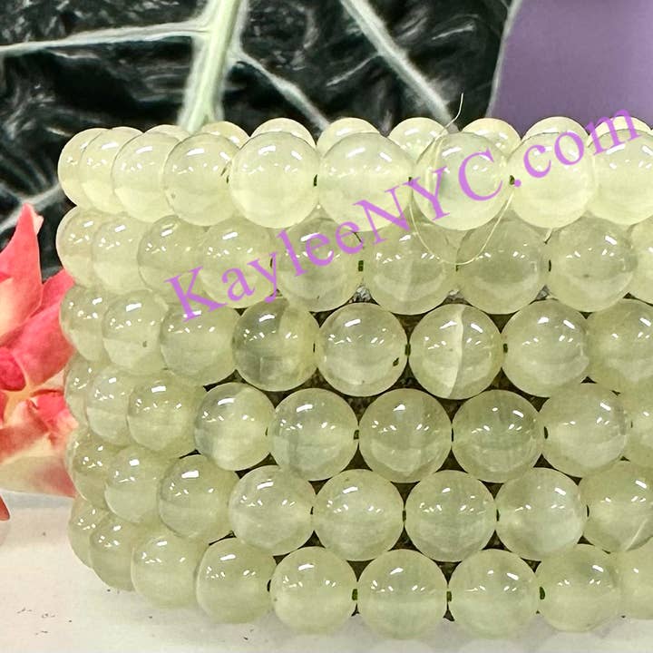 Natural Green Onyx 8mm 7.5” Crystal Bracelet for wholesale by KayleeNYC
