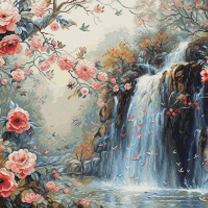 Kreuzstichset Luca-S GOLD - Kristallwasserfall, B708 für den Großhandel von Luca-S