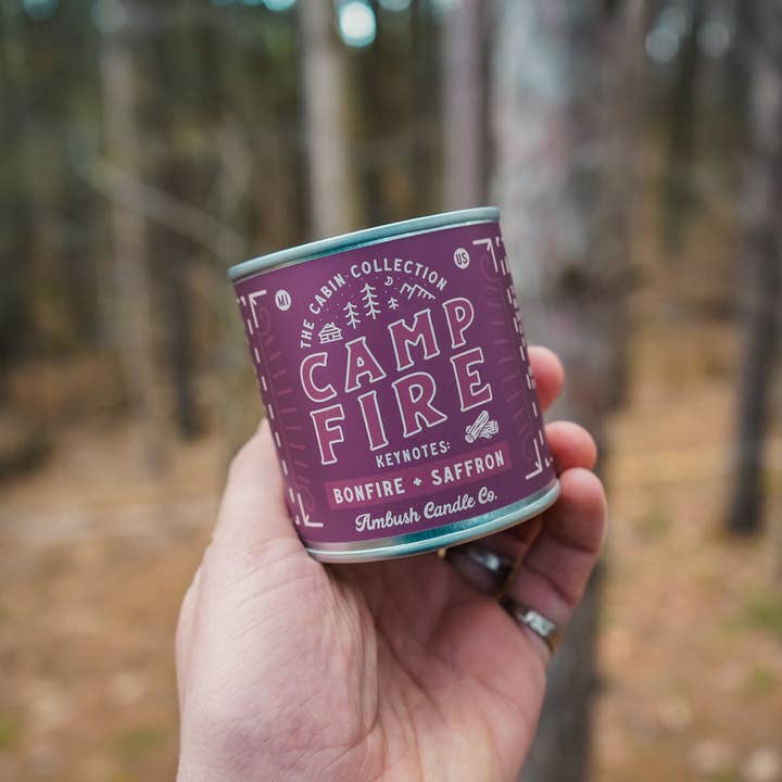 Ambush Candle Co. - Wholesale Travel Candles - Campfire | Bonfire + Saffron 8oz Soy Candle8