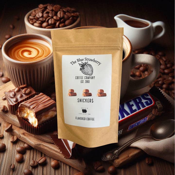 The Blue Strawberry Coffee Co - Wholesale Coffee Beans - Snickers (Flavored Coffee)