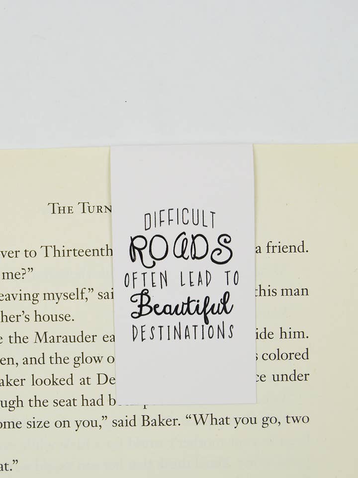 Difficult Roads Magnetic Bookmark for wholesale by IMPAPER