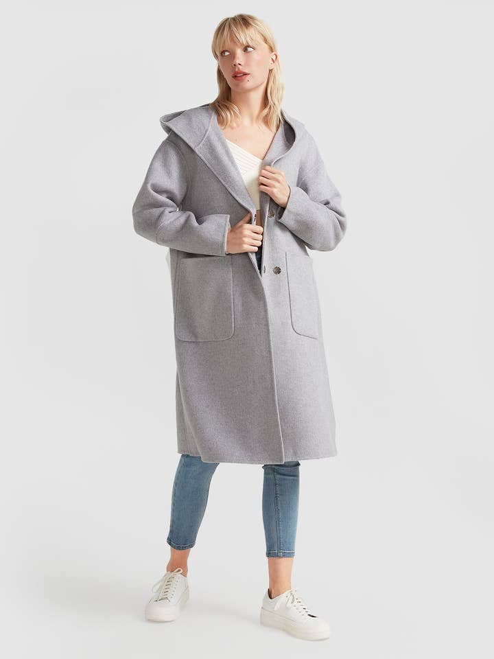 Manteau surdimensionné Walk This Way en laine mélangée pour la vente par belle & bloom