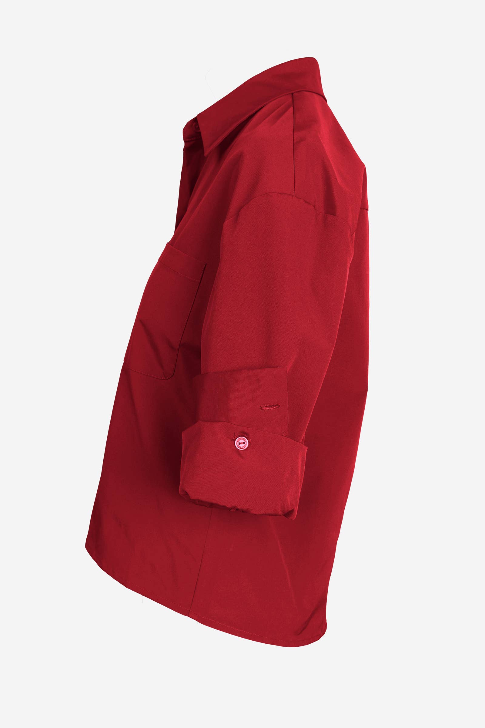 Naked Zebra – Großhandel Bluse – Damen – Bluse mit hochgekrempelten Ärmeln und Knopfleiste32