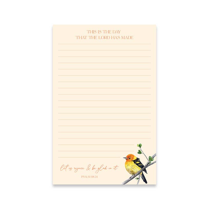 Rejoice Notepad for wholesale by Kaitlyn Ashlee Art & Design