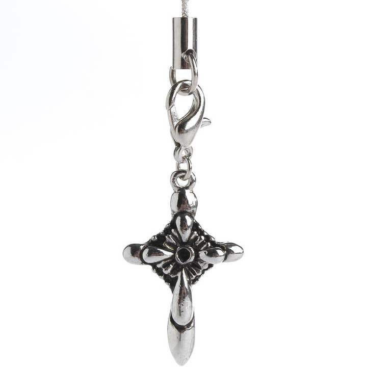 Factory Direct Craft - Wholesale Individual Charm/Pendant - 1"H x 3/4" W Plated Metal Angel Star "Cross of Hope" Charm1