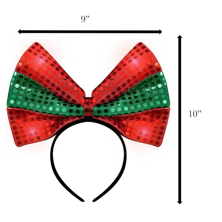 Blinkee.com, LLC – wholesale Fashion headband – women's – LED Christmas Bow Light Up Headband