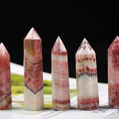 Moon Rituals - Wholesale Spiritual stone/crystal - Dali Jasper Point Tower Generator - Healing Crystal, Meditation, Christmas Crystal Gift