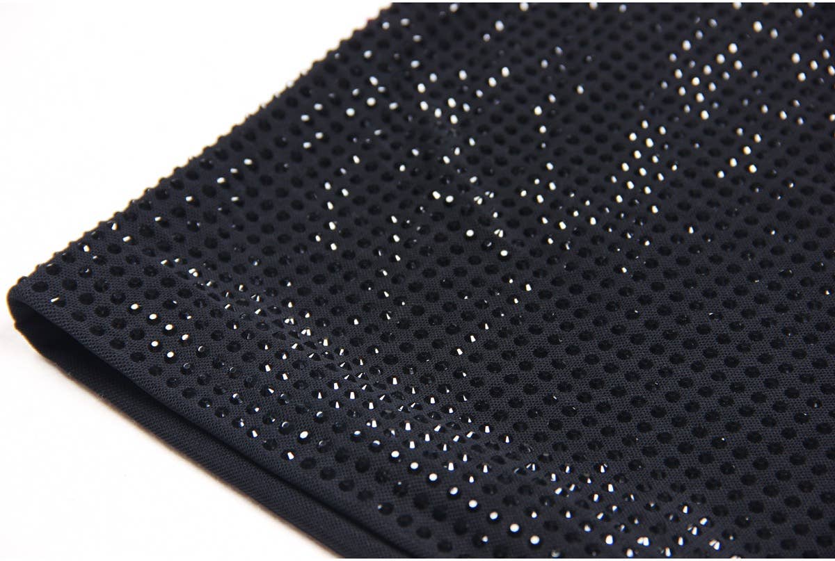 Noir Ensemble chemisier et jupe en maille diamant SET70Y pour tenue décontractée en vente sur Faire12