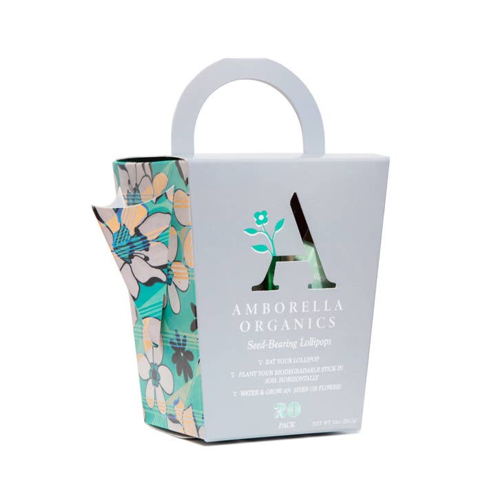 Amborella Organics - Wholesale Lollipop - Watering Can-Dy 20 Pack (Eat, Plant & Grow a Herb/Flower)4